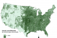 Total potential biomass resources by county in the contiguous U.S. from the baseline scenario of the Update (Figure 6.4, page 159) | Map from Billion-Ton Update