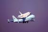 Space shuttle takes off to California