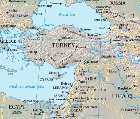 Map of Bosporous-Turkish Straits