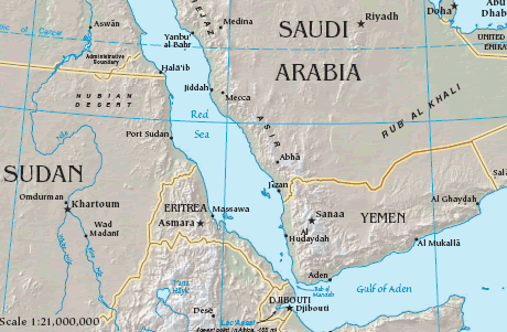 Map of Bab el-Mandab (far)