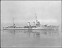 MacDonough (DD351). Starboard side, underway