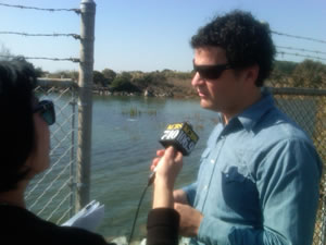 Jared Blumenfeld, EPA's Regional Administrator, at Oyster Bay Regional Park for Nurdle Plastic Pellets cleanup.