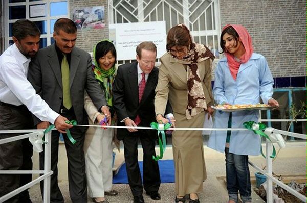 INL Assistant Secretary Brownfield (fourth from left) traveled to Kabul, Afghanistan where he joined Mrs. Ching Eikenberry in a tour of the Sanga Amaj Drug Treatment Center in Kabul and dedicated a new facility for female adolescents. 
