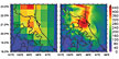 In looking at Mexico City data, the models give a different picture of aerosol particles, depending on whether it's on a large scale (left) or small scale (right).