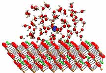 Researchers are discovering how actinides such as uranium in solution interact with magnetite and other mineral surfaces.