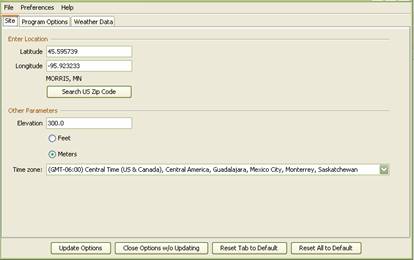 SolarCalQ Input