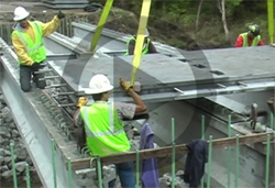 Video of Full Depth UHPC Waffle Bridge Deck Panels