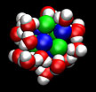 Scientists developed methods to determine how fast clusters of molecules, such as this salt and water cluster, form and their corresponding stability. 