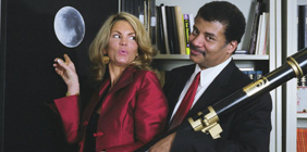 Neil deGrasse Tyson in his office at the Hayden Planetarium