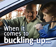 Seat belt ecard: When it comes to buckling up...