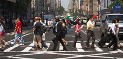 Photo: pedestrians in a crosswalk
