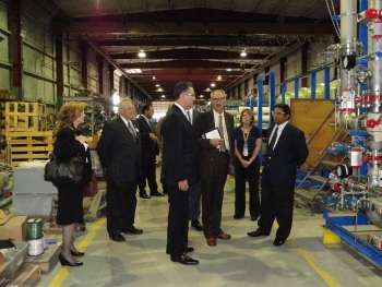 Lyn Doverspike, Director of the Commercial Service Pittsburgh Office, Harlan Shober, Washington County Commissioner, Under Secretary Francisco Sanchez, Nate Nevela, District Field Director for U.S. Congressman Tim Murphy , Dennis Gray, Aquatech Vice President of Operations and R.Suresh Kumar, Vice President (Projects) Infrastructure – Major Projects.