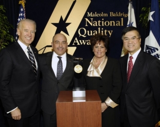 Anthony Brancato III, President, Honeywell Federal Manufacturing & Technologies with Vice President Biden and Secretary Locke