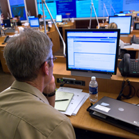 Personnel at work during H1N1 outbreak.