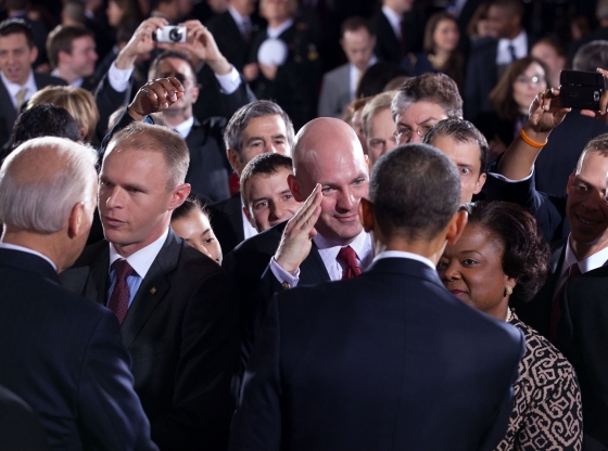 The President and Vice President Shake Hands with the Audience After Signing Repeal of "Don't Ask Don't Tell"