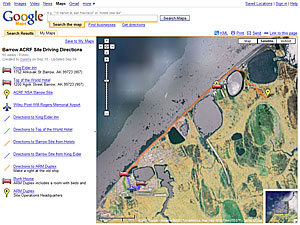 View a custom Google map with driving directions to the Barrow site. Zoom in on the map for more detail.