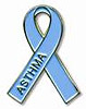 Asthma blue ribbon logo