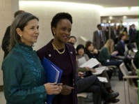 Date: 03/02/2012 Location: Geneva, Switzerland  Description: Maria Otero, U.S. Under Secretary of State for Civilian Security, Democracy, and Human Rights and Esther Brimmer, U.S. Assistant Secretary of State for International Organization Affairs at the HRC. © U.S. Mission Photo by Eric Bridiers