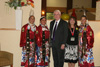 Kip Crofts, U.S. Attorney for the District of Wyoming, poses with the color guard of the Native American Women Warriors