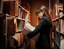 Interns learn the ins and outs of work in the Bureau, including the process of keeping track of case files.