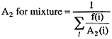 Formula for A Sub2 value for
mixtures of normal form material