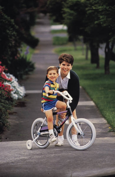 Child on a bicycle