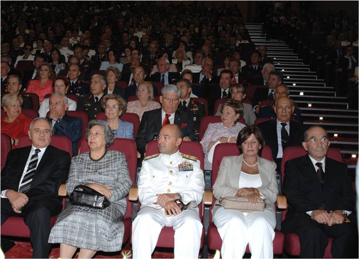 Admiral James Stavridis attends the Turkish Chief of Defense Change of Command ceremony in Ankara, Turkey.  Seated with the Admiral are Retired General and former Chief of Defense, Hilmi  ÃzkkÃk and his spouse (right), Minister of Defense Vecdi GGÃnnÃl and his spouse (left).  (Photo by Turkish Armed Forces)