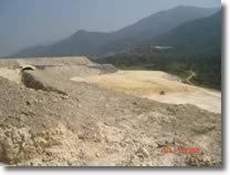 Veiw across the top of a phosphogypsum stack