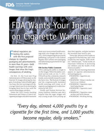 FDA Wants Your Input on Cigarette Warnings - (JPG)