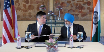 Secretary Locke and Montek Singh Ahluwalia