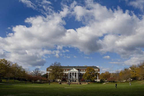 McKeldin Library on McKeldin Mall