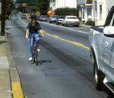 The picture in the middle shows a Type B, or basic, bicyclist. 