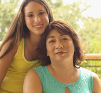 Mother and daughter photo. 