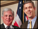 Secretary Arne Duncan presents the National Mentoring and Literacy Award to David Savner, general counsel at General Dynamics Corporation and a director of Everybody Wins!