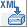 Illustration of the XML button that appears near the bottom of a biosystems database record, allowing you to save the source database's original record in XML format.