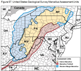 Figure 57. United States Geological Survey Marcellus Assessment Units.