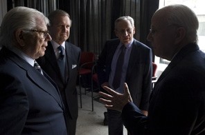 WASHINGTON, DC - JUNE 11: 
From left to right- Carl Bernstein, William Cohen, Bob Woodward and John Dean talk with each other prior to the 40th anniversary Watergate event at The Watergate office complex on June 11, 2012 in Washington, D.C. To mark the 40th anniversary of Watergate, The Washington Post hosted a live event and discussion including major players from the event and also reporters Woodward and Bernstein who broke the story. (Photo by Ricky Carioti/The Washington Post)