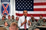 President Thanks Fort Drum, N.Y., Soldiers for Service 