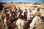 U.S. Marines Break Down HESCO Barriers on Firebase Saenz