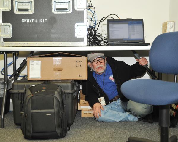 Pelham, Ala., Feb. 7, 2012 -- Abraham Mercado, IT specialist, participates in the 