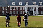 Students walking on campus