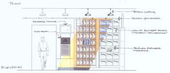 sketch of exhibit elevation