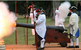 NPS volunteers fire 6lb cannon