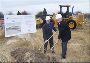 breaking ground on the new building image