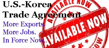 Korea Trade Agreement Enters into Effect