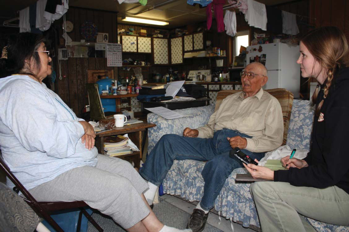 Interview of elders.  Photo Credit: USFWS