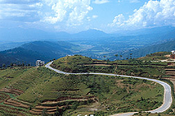 In Nepal, the road from Kathmandu: Link to photo information