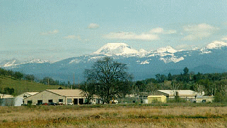 The Coleman National Fish Hatchery facilities with Mount Lassen in the Background