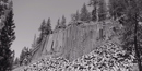 A view of the Postpile looking northeast.