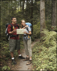 Photo: Man and Women on hiking trail